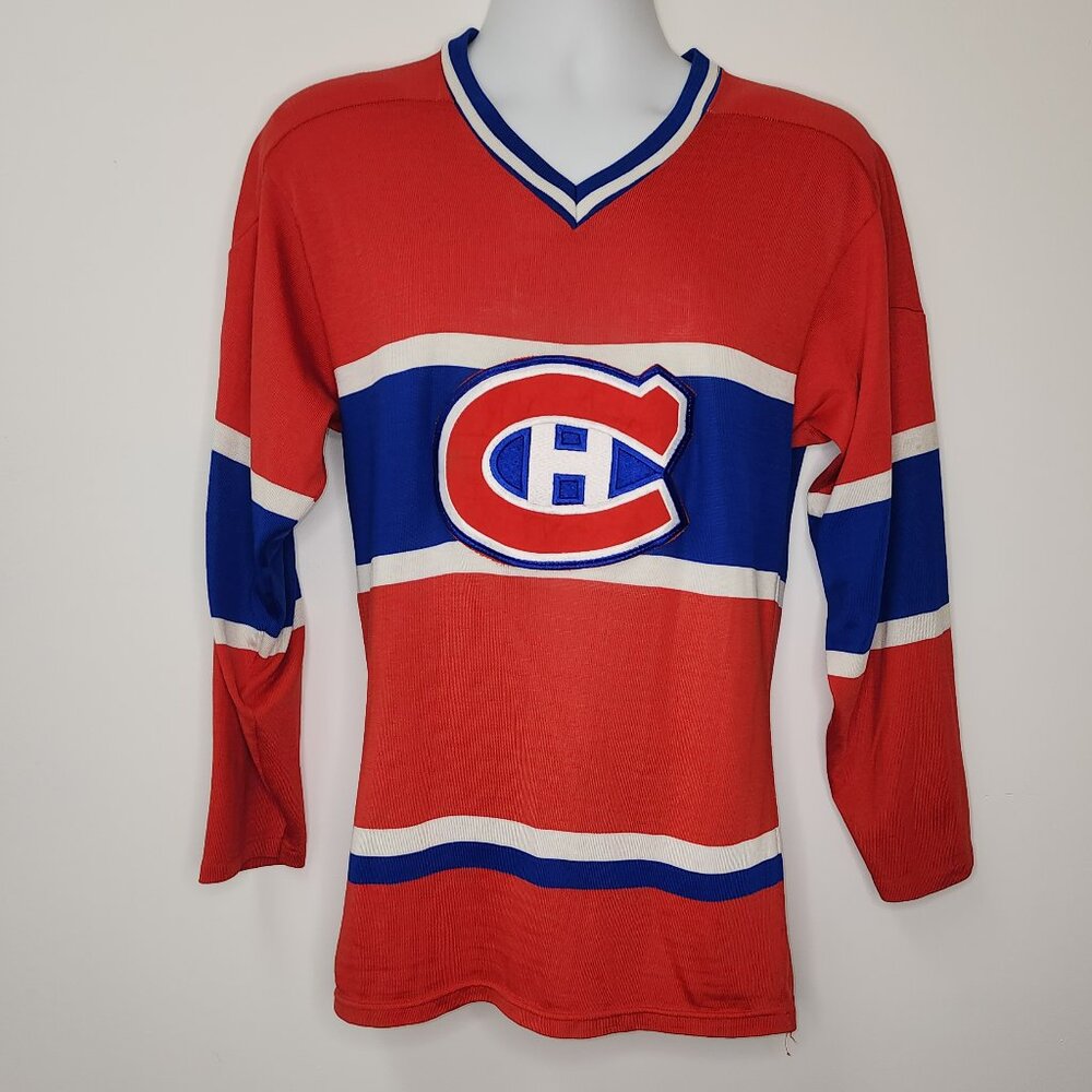 Vintage 70s Maska Montreal Canadiens NHL Hockey Jersey (S)